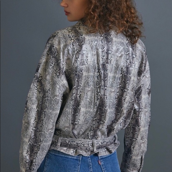 Anthropologie Snake Printed Jacket - Picture 2 of 8